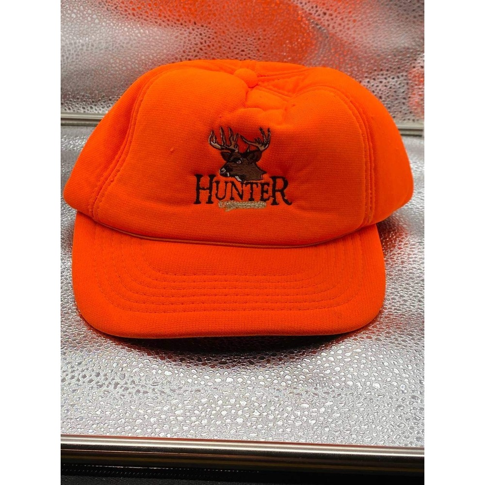 Young An Hunter Hat Mens‎ OSFA Orange Buck Deer Embroidered Snapback Cap